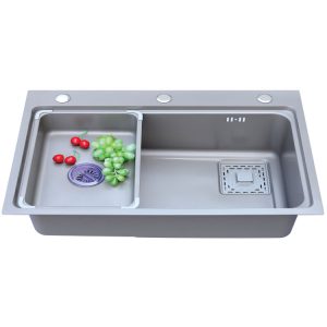 Chậu rửa chén inox xám Sanji C-6846N