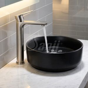 Vòi lavabo nóng lạnh inox 304 Sanji LNI-03