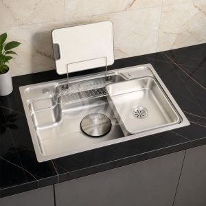 Chậu rửa chén inox 304 vòi nhiệt độ Sanji C-7848SE