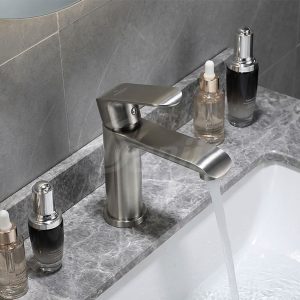 Vòi lavabo nóng lạnh inox 304 Sanji LNI-08