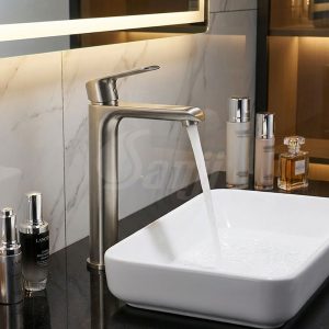 Vòi lavabo nóng lạnh inox 304 Sanji LNI-09