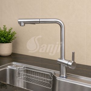Vòi rửa chén dây rút inox 304 Sanji CNI-08